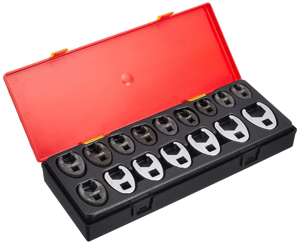 JTC 16PCS Claw Foot Wrench Hand Tool Tool Box Roll Cabinet Drawer Tool Set Claw Foot Wrench Insert JTCK6161 9.5mm/12.7mm