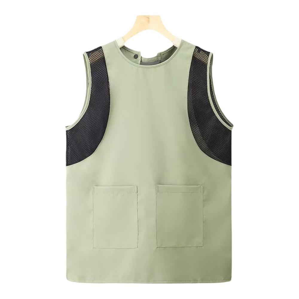 

Adjustable Waterproof Apron Oil-proof Baking Apron Durable Sleeveless Apron Restaurant зелёный