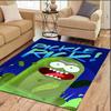 Rick and Morty pattern bedroom, living room, office decorative carpet, family bedroom headboard carpet, door mat, bathroom mat.