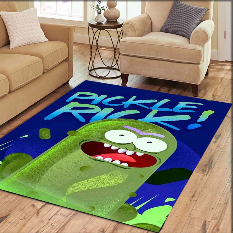 Rick and Morty pattern bedroom, living room, office decorative carpet, family bedroom headboard carpet, door mat, bathroom mat.