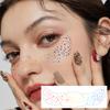 Hot Silver Laser Temporary Facial Tattoo Stickers for Parties and Masquerade Made of White Paper
