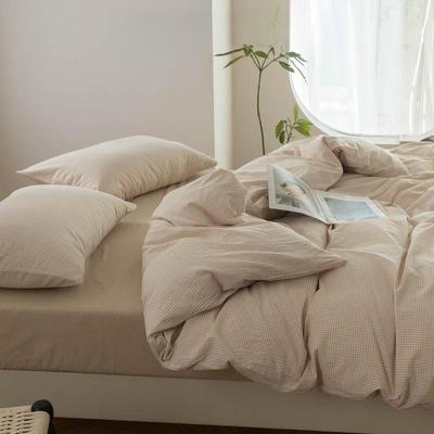 Japoński 100% Czystej Bawełny Zestaw Pościeli - Prana Bawełna, 4 Części do Domu lub Akademika, Zawiera Poszwę na Kołdrę i Prześcieradła