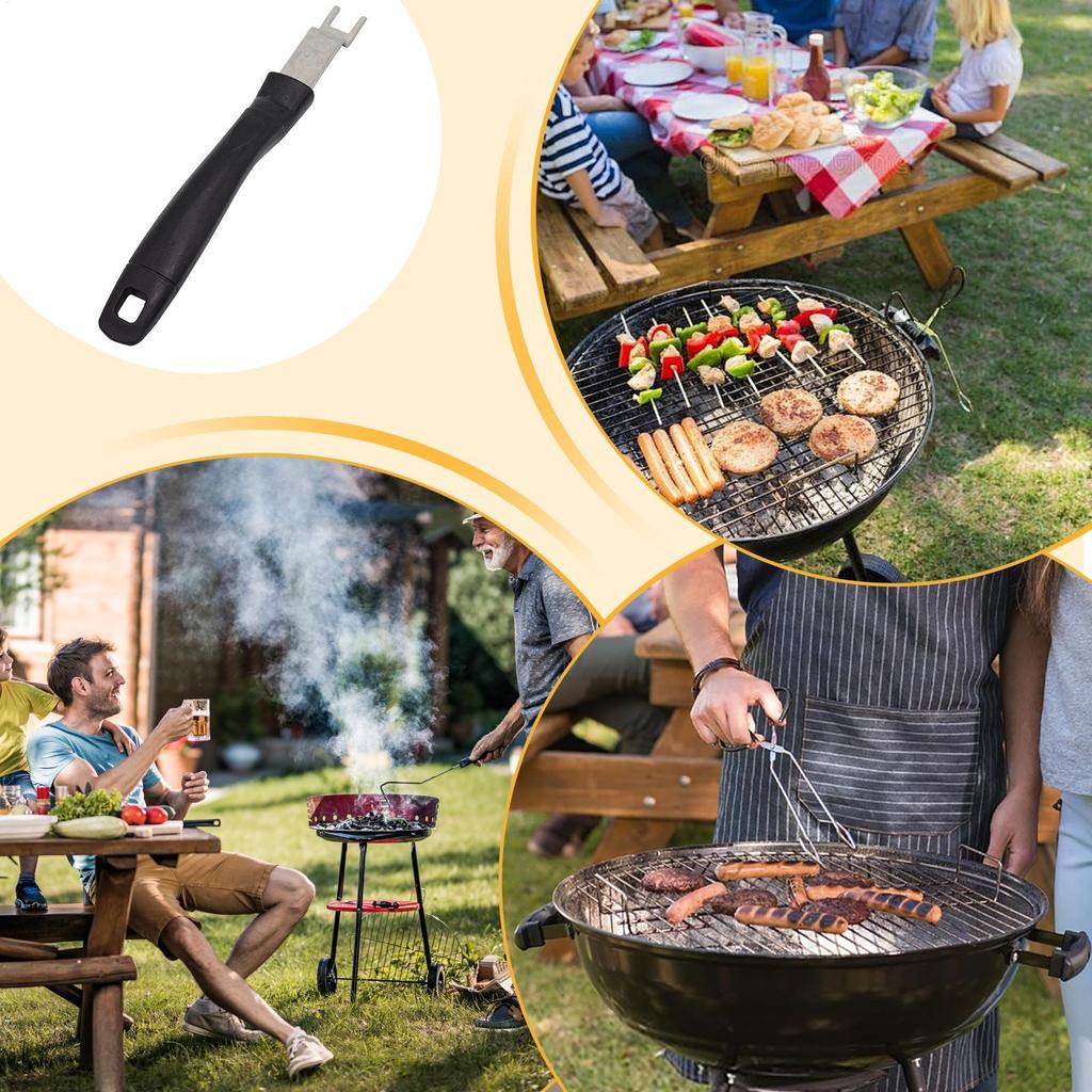 Grill Grate Lifter Anti-Scald Grill Grate Lifter Heat-Resistant Cooking Grate Lifter Tool Grill Tools For Lifte The Grill Net