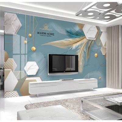 3D Marmurkowe Pióro Tapety do Salonu Tło Tapety Ścienne Home Decor Naklejki Ścienne