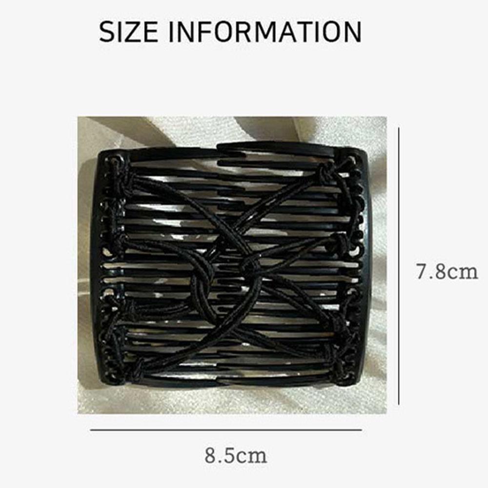 Vintage Kreativer Magischer Haarkamm Doppelte Reihe Elastischer Haarkamm Scheibenförmiger Haarclip Für Frauen Kopfschmuck Haarkamm Haarclip Mode Haare