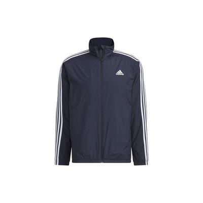 Giacca Logo Tre Strisce con Zip e Collo Alto Giacca Sportiva Retro Uomo Giacca Blu Scuro IK7336