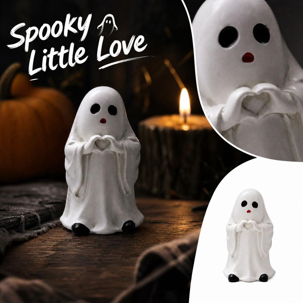 Halloween Figurine Decor - Small Tabletop Ornament for Shelf, Desk and Mantel