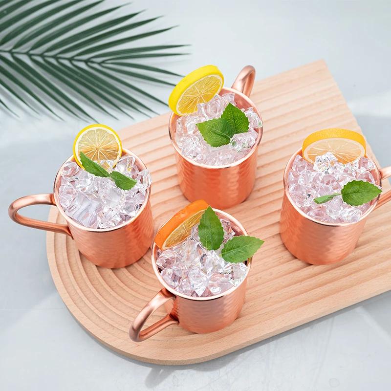 400ml Edelstahl Moskau Mule Becher Handgefertigt Langlebiger Cocktailbecher für Hausbar Trinkgeschirr Geschenkstahl