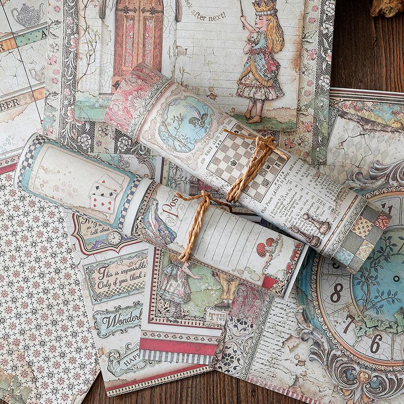 Stamperia Journal Collection: 18 Cute & Beautiful Themed Paper Sheets with Decorative Stickers