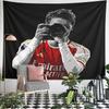 Arsenal Captain Taking Photo Camera Wall Tapestry Red Jersey Emirates Fly Better Vector Art Fan Decor for Bedroom Man Cave Gift