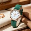 Women Luminous Watch Dainty Analog Quartz Watch Adjustable Leather Strap Wristwatch Fashion Casual Watch for Office Party Dating