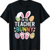 I'm The Teacher Bunny Easter Eggs Paw Print T-shirt