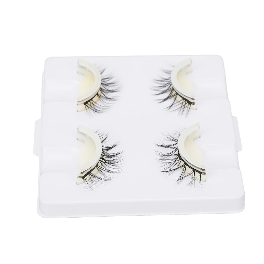 2 Pairs False Eyelashes Natural Dense Reusable Self Adhesive Faux Eyelashes 3D False Eyelashes for Home Beauty Salons