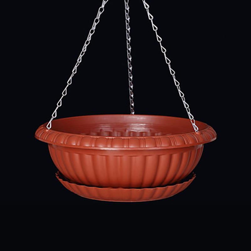 

1 шт. подвесная корзина цветочный горшок садовый пластиковый цветочный горшок уличный цветочный горшок цепного типа подвесная корзина цветочный горшок
