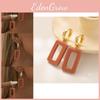 Trendy Geometric Fall Earrings 2023 Stylish Resin Square Design