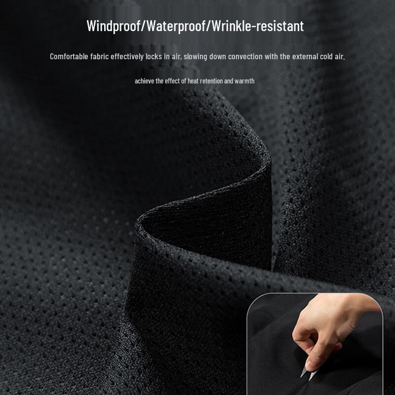 JEEP SPIRIT Men's Autumn/Winter Fleece-Lined Hooded Windbreaker Jacket