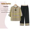 Stylish Summer Two-Piece Set for Elderly Women – Grandma's Mid-Sleeve Top & Fashionable Pants