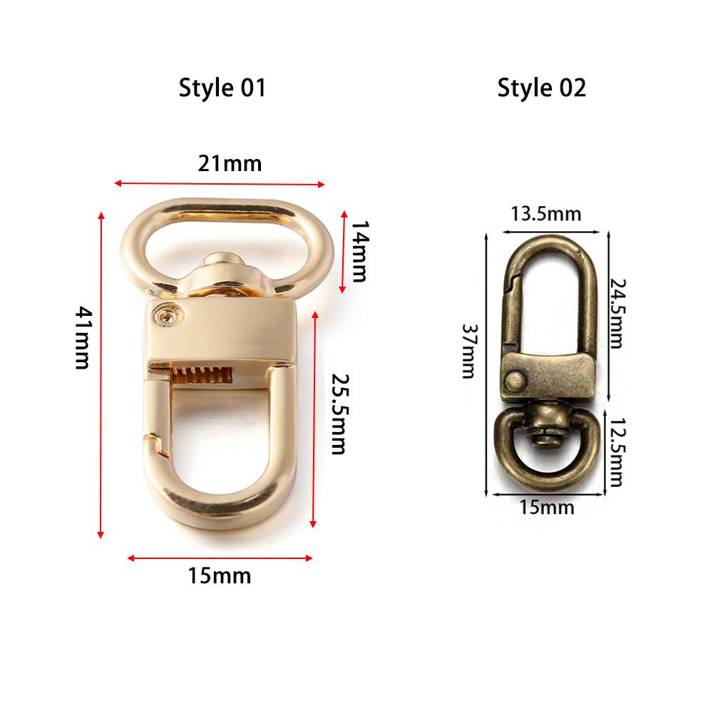 5Pcs/Lot Alloy Swivel Lobster Clasp Clips Key Hook Keychain Split Key Ring Findings Clasps for Keychains Jewelry Making Supplies