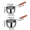 Wooden Handle Milk Pan Long-handled Oil Splashing Gadget  for Preventing Hot Oil From Scorching