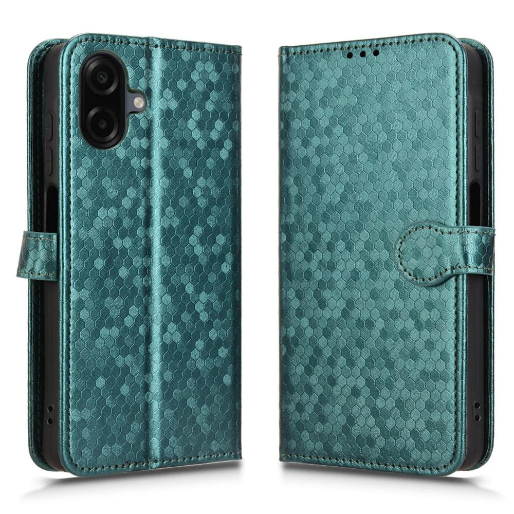 For Samsung Galaxy A07 5G/A07 4G Wallet Case Dot Pattern Imprint PU Leather Phone Cover with Wrist Strap