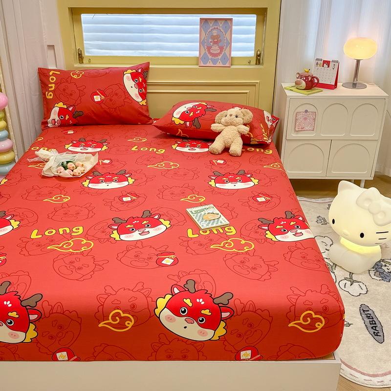 2025 New 100% Cotton Bed Sheet Flower Series Printed Double Top King Sheets For Girls Boys Kids Single Queen King Size Bed Linen