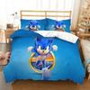 Anime The Movie Sonics Printing Bedding Set Anime Digital Cartoon Hedgehogs Duvet Cover Comforter Bed Youth Kids Girl Boys Gift