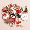 10pcs Enamel Christmas Tree Snowman Pendants Charms for Jewelry Making Earrings Necklace DIY Bracelet Accessories Supplies