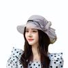 Fashion versatile organza bucket hat women's summer sunscreen face cover sun hat advanced design sense basin hat tide
