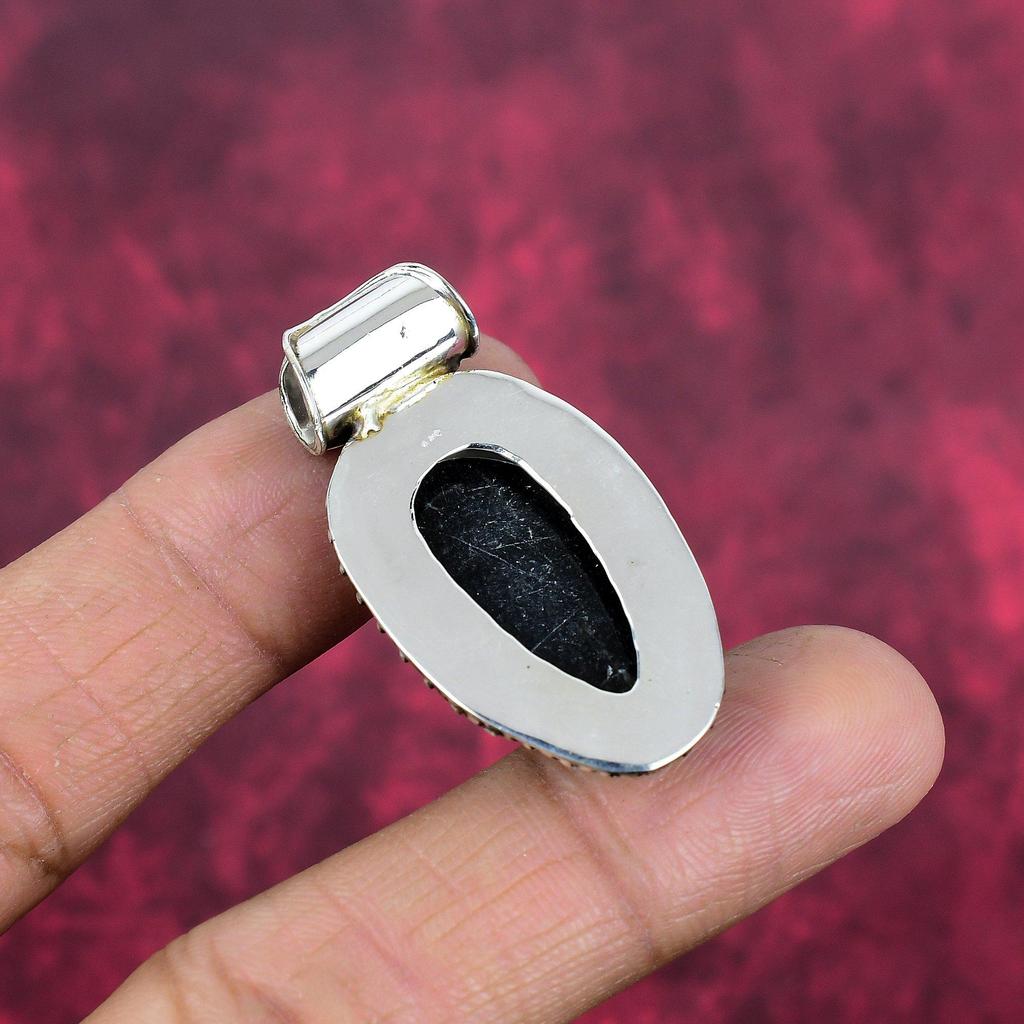 Orthoceras Fossil Jewelry, 925 Solid Sterling Silver Pendant Handmade Gemstone Jewelry, Gifts For Wedding Pendant