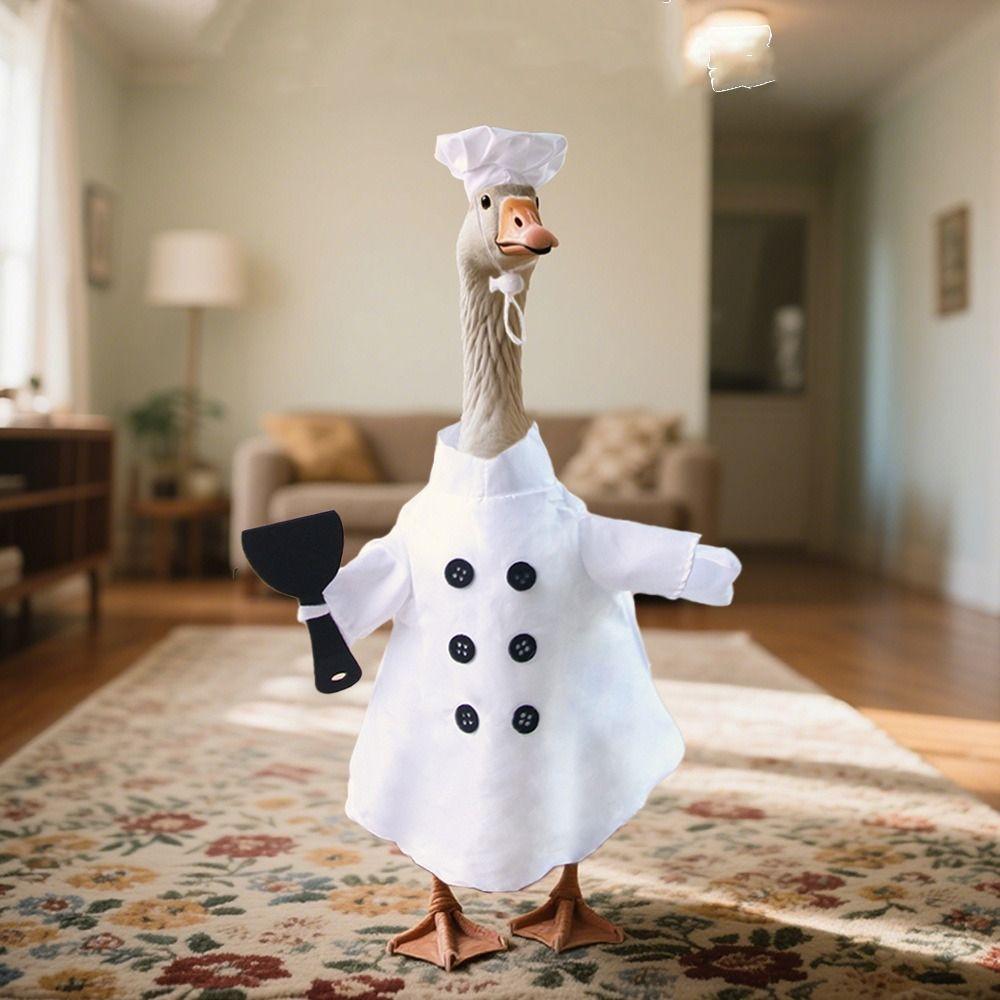 Washable Porch Geese Clothes Cartoon Goose Cosplay Clothes Pet Supplies Outdoor Geese Dress  Party