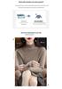 Women's Pure Wool Long Sleeve Pullover Sweater with Half-High Neck - Solid Color, Base Layer for Autumn and Winter