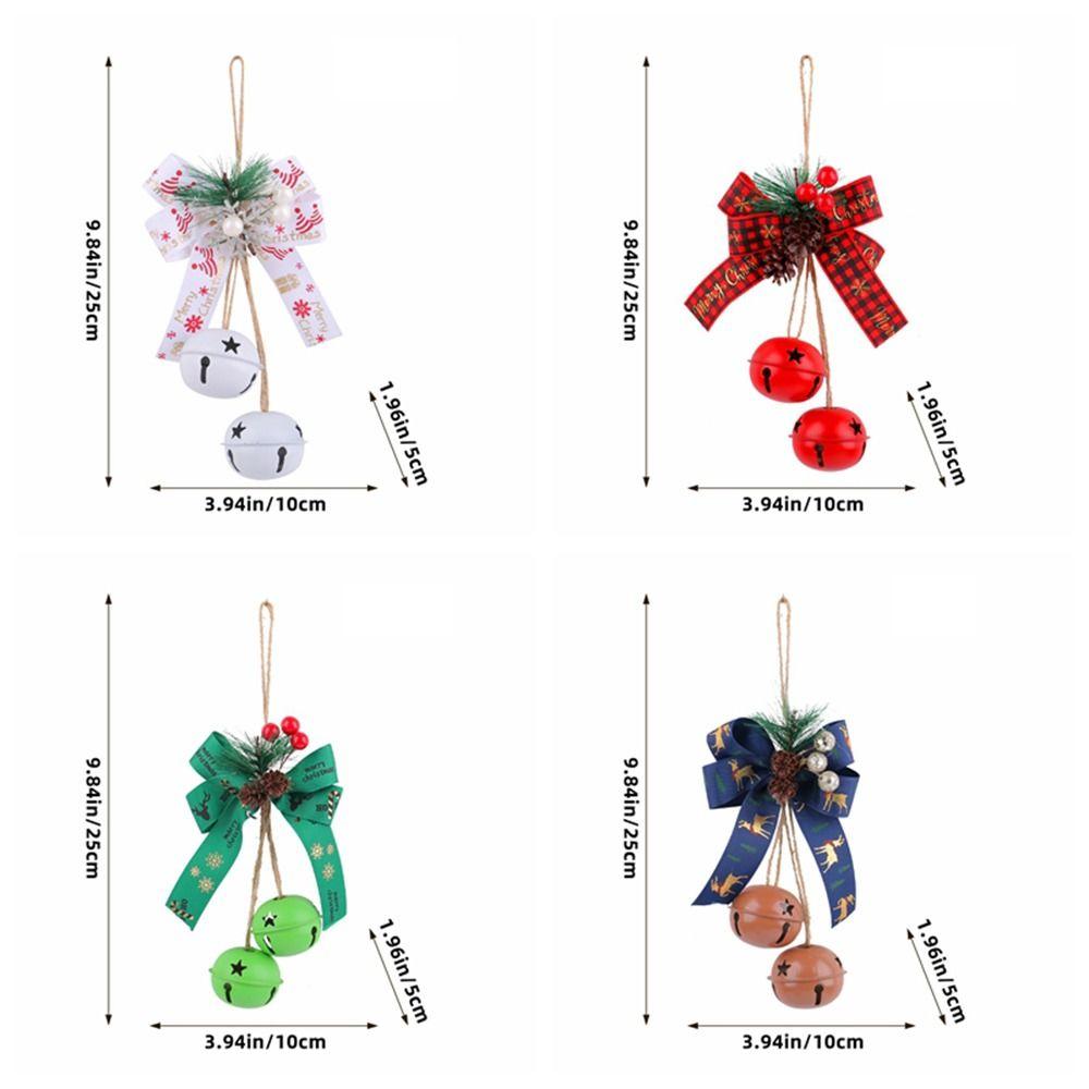 Retro Christmas Bells Pendant Pine Berries Christmas Tree Ornament  Wedding Party Supplies