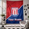 Wall Hanging Tapestry With Custom Name & Text, Stoke City FC Decorative Tapestry For Bedroom