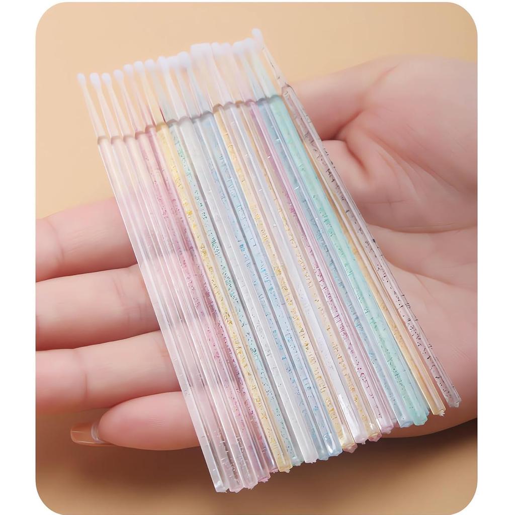 400 Microswabs - Pink Micro Applicator Brush Replacements for Eyelash Extensions