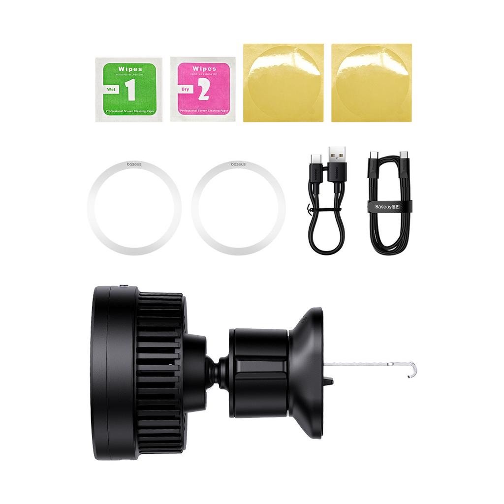 Baseus MagPro 15W Wireless Car Charger and Mount for Air Vent - Black