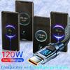 120W Type C To Type C Cable Phone Super Fast Charging Cable With LED Display USB To Type-C Data Cord For Xiaomi Samsung Huawei