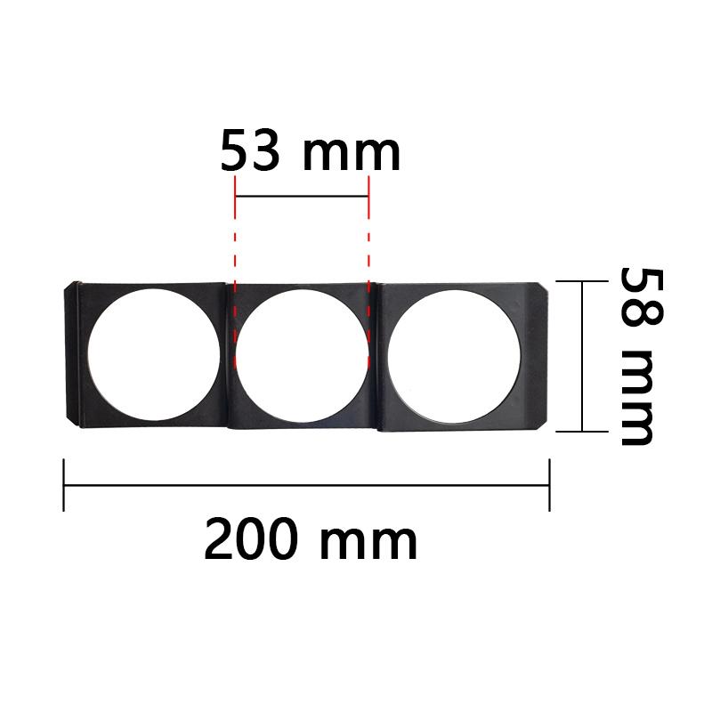 

Universal 52mm Tripe 3 Hole Single Gauge Meter Radio Din in Dash Panel Pod Panel Iron Mount 2inch For Auto Car