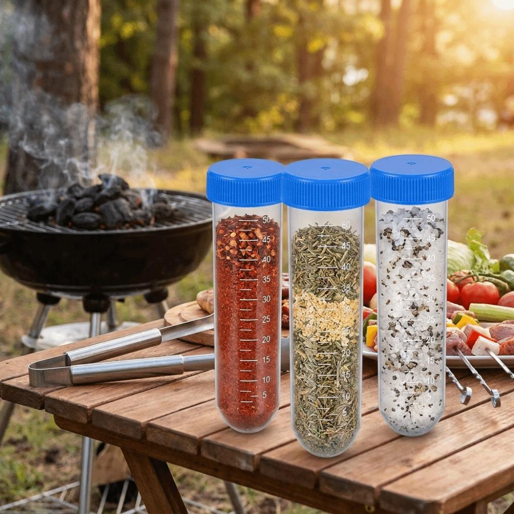 5 Stück Kunststoff Outdoor Gewürzgläser Luftdicht Ölflasche Kleine Gewürzbehälter Kaffeebohnen