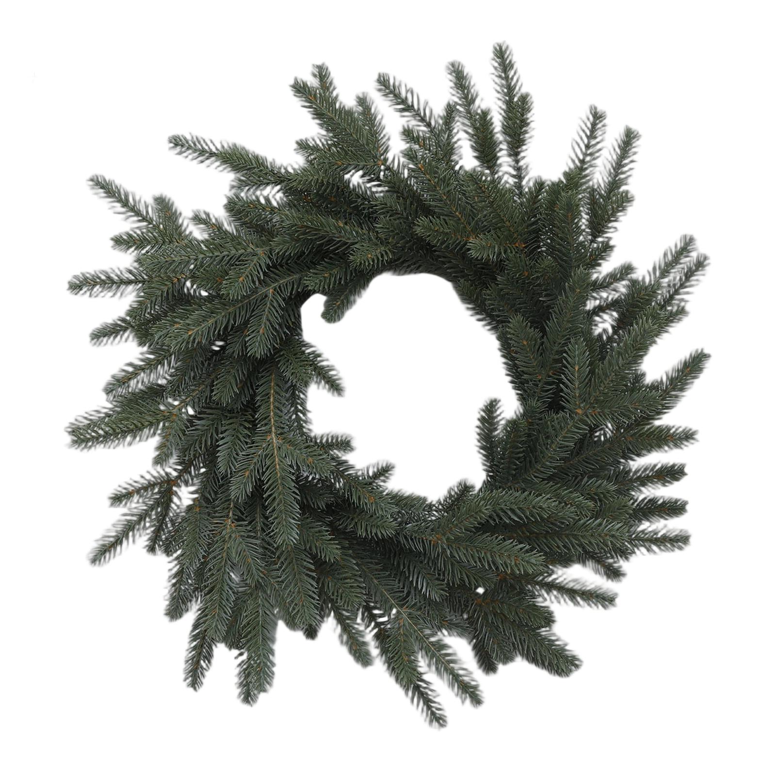 

Nordic Style Artificial Fir Branch Wreath 50cm Handmade Decorative Wreath for Window Display and Home Decoration Indoor Outdoor Use One Size