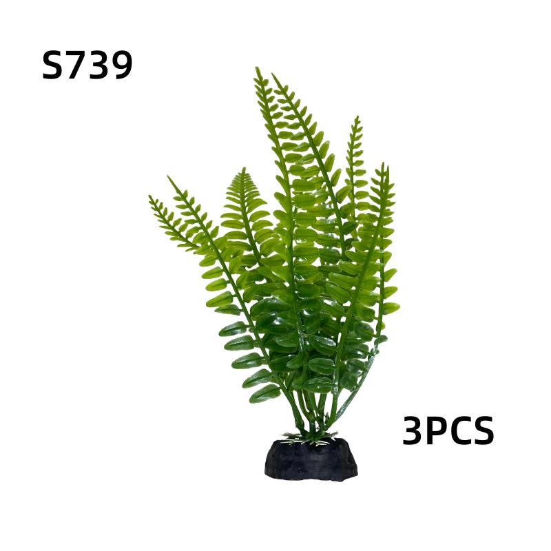 3 Stück/Los Leuchtende Farbe Aquarienpflanzen Künstliche Wasserpflanzen, Aquarium Pflanzen Dekoration Ornament Set 7,08 Zoll