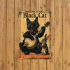 Bouncing Cat Metal Tin Sign Retro Wall Art 8x12 Inch Decor