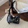 Xeie Thuk Shoulder Bag Women Glossy PU Adjustable Strap Daily Commuting
