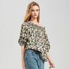 Women's Fashion Printed Short Sleeve Blouse