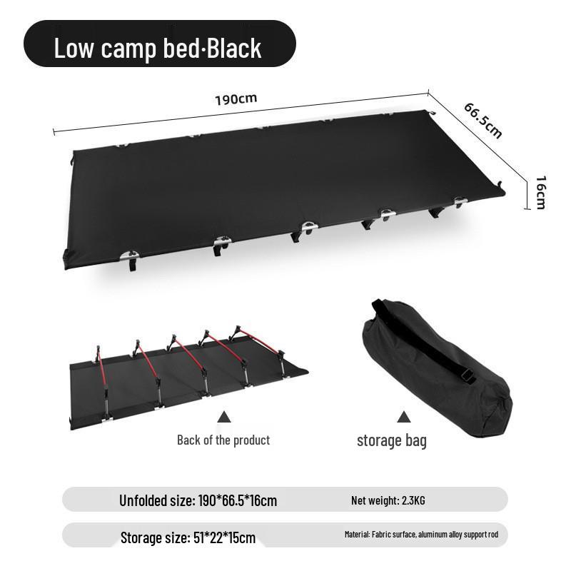 Ultra-Light Aluminum Folding Bed for Camping, Office, Hospital, and Outdoor Use