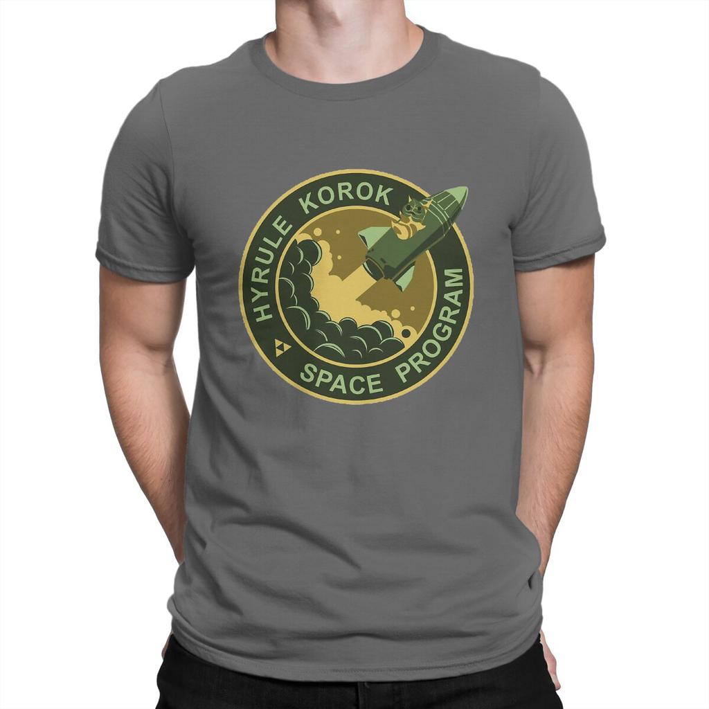 Leisure Korok Space Program T-Shirt for Men Round Neck  Cotton T Shirt Z-Zelda Short Sleeve Tee Shirt Printed Clothing