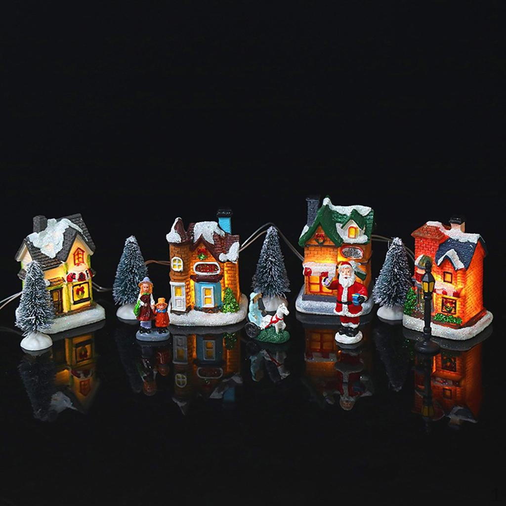 Battery Operated LED Gift Set Lights Decorating Figurines for Windmill Indoor Tabletop