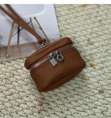 Genuine Leather Mini Box Bag for Women - Portable Crossbody Purse