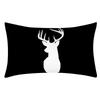 Rectangular Pillowcase Sofa Decorative Pillow Geometric Print Cushion Cover Simple Style Black and White