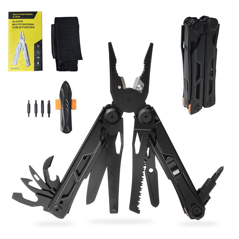 28-in-1 Stainless Steel Folding Pliers Camping Portable EDC Mini Pliers Screwdriver