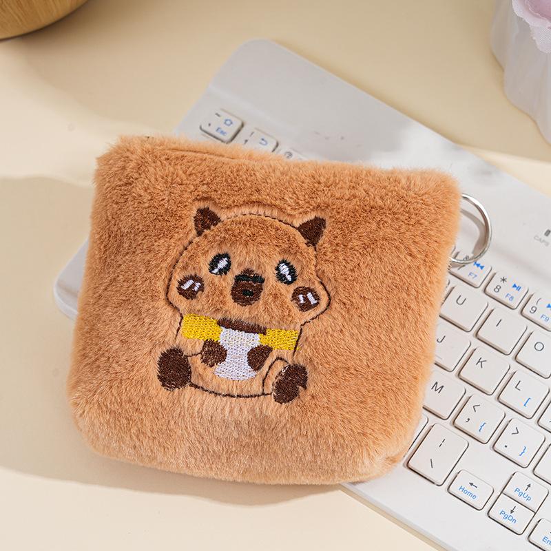 

Модный мультяшный плюшевый кошелек для монет и визитница с капибарой для детей